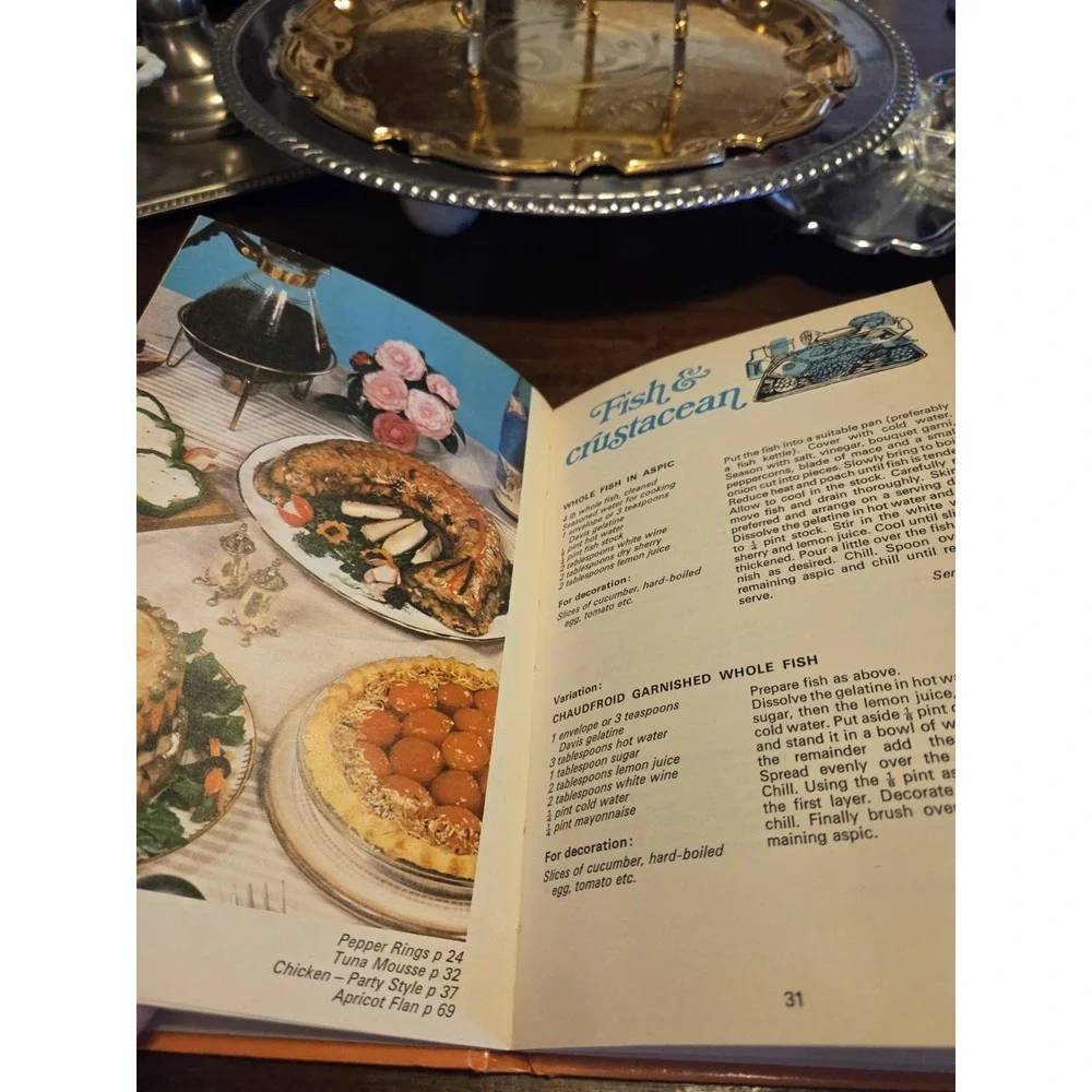 vintage hardback cookbook titled 